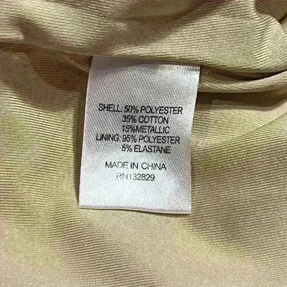 Lovers & Friends Tan Metallic Bodysuit Size XL Sparkly 1 Shoulder Party Revolve - Picture 3 of 6